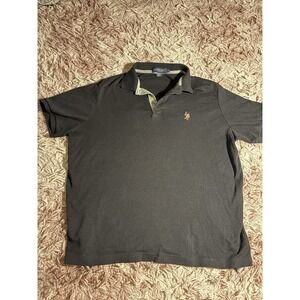 US Polo Assn. Men's Polo Shirt Black, Slim Fit, Short Sleeve, Size XL